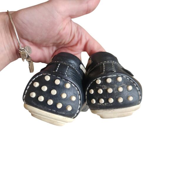 NWOB Cole Haan Grants Escape Navy And White Leather Driving Loafers Mens Sz 7.5 - Picture 3 of 5